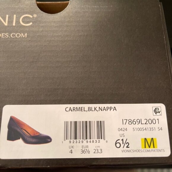 BRAND NEW Vionic Carmel Pump Heels - Black - Picture 5 of 5